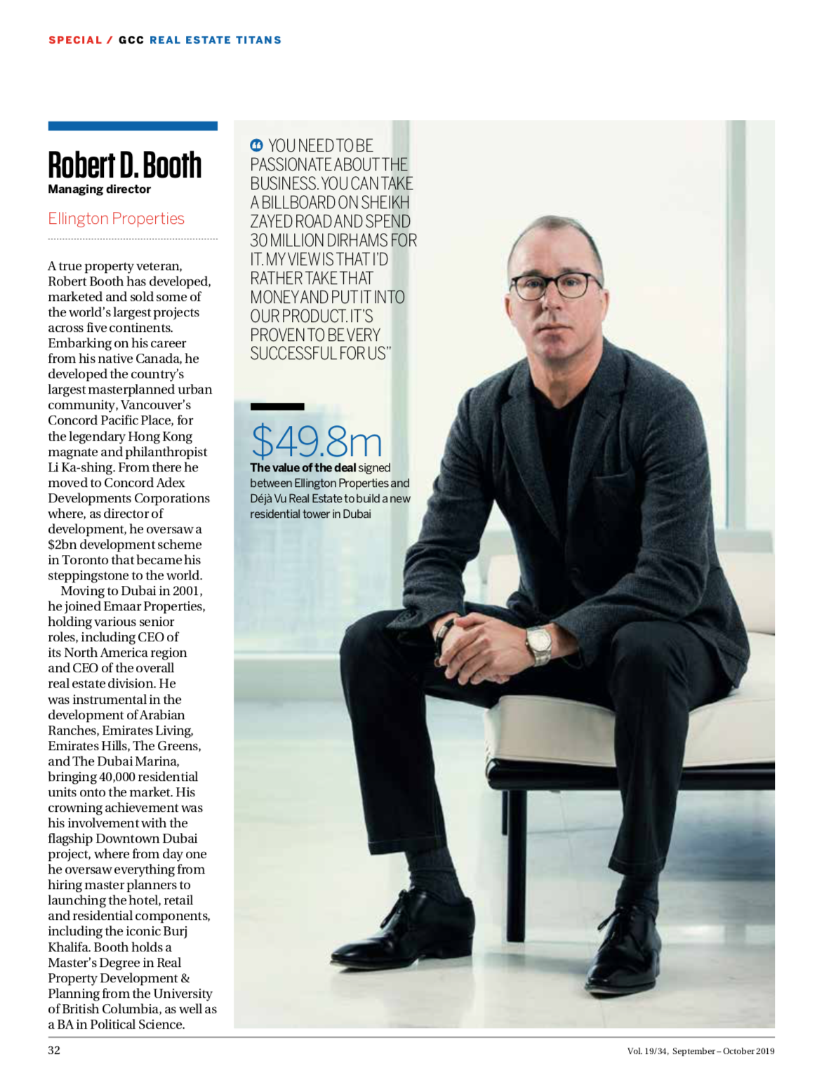 Robert Booth Article on Arabian Business - Real Estate Titans 